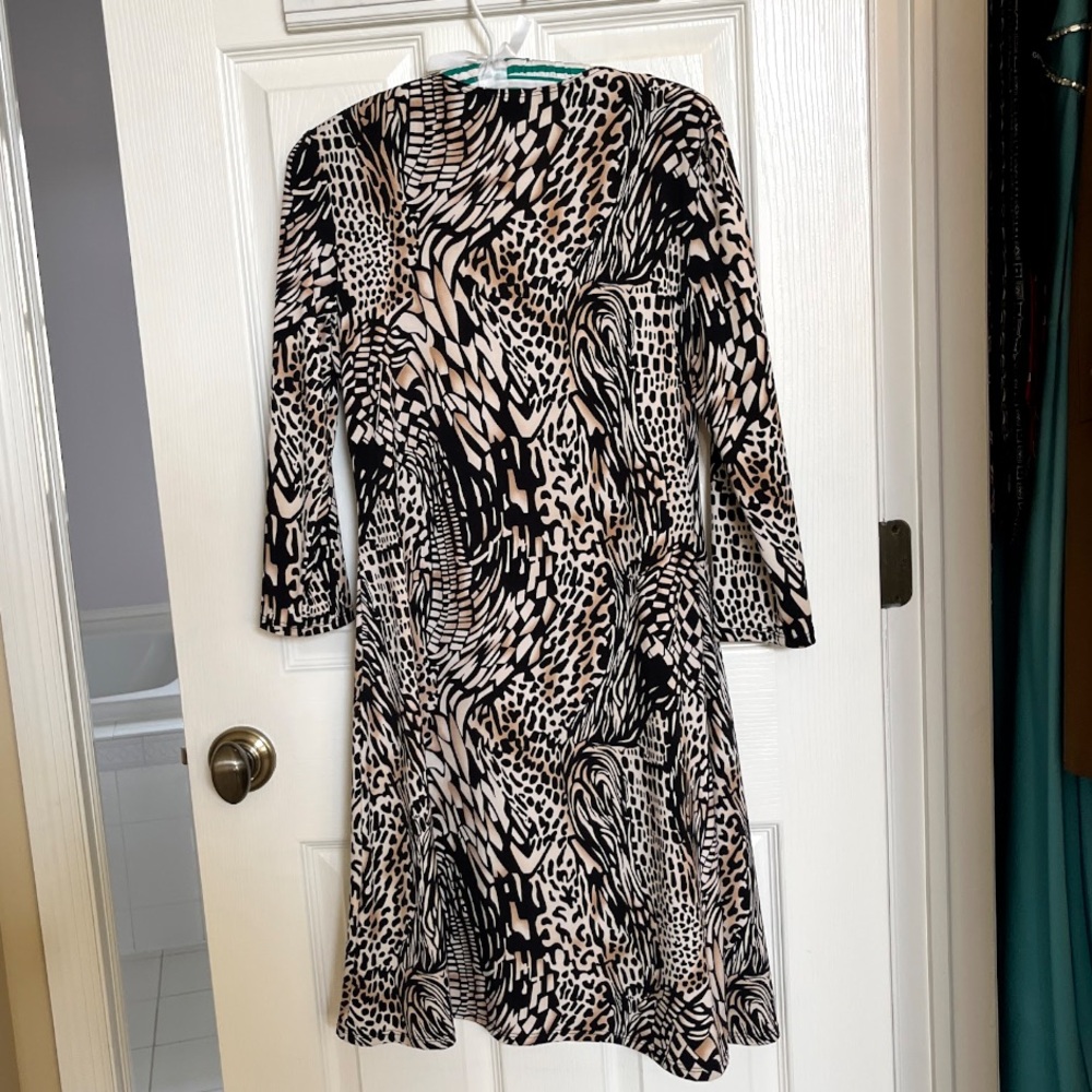 Boston Proper Patterned Dress - M - Picture 3 of 4